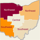 The five regions of the Buckeye State. A land divided means all bets are off come November.